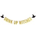 thumbnail image 1 of Drink Up Witches Banner Gold Glittery- Decoraciones para fiestas, Witches Mystery Party, Party Banner, Party Supplies Adepaton WRQX-535, 1 of 4