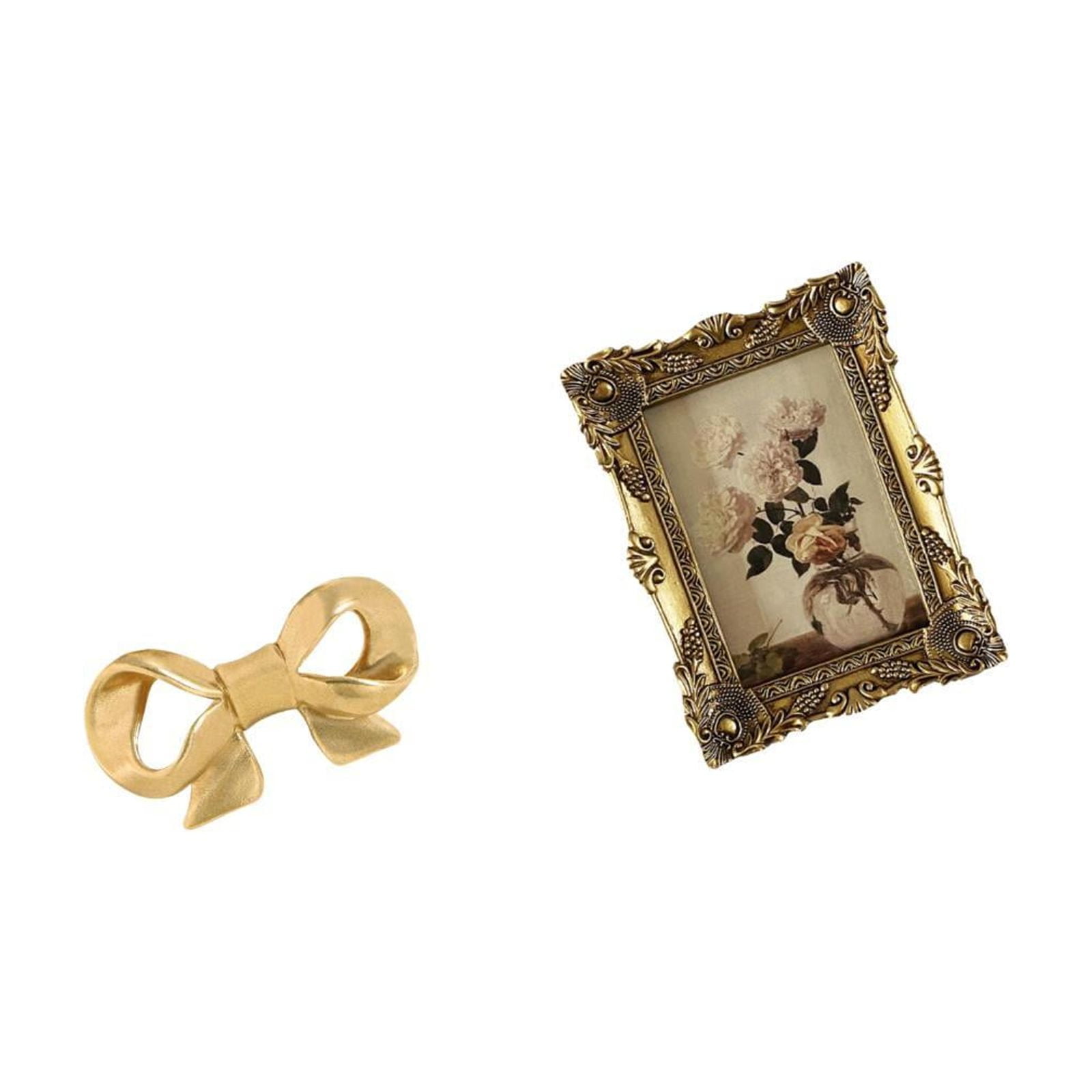 Brass Bowknot Furniture Handle Wardrobe Door Pull Antique Resin Material for Cupboard Drawer Wedding Events