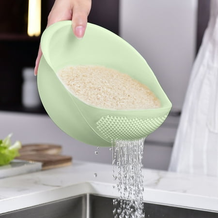 

Christmas Clearance Plastic Rice Bowl Strainer With Handle Drainer For Vegetable Food Ltems Washer Combo Of Washing Cleaning And Storing Food Basket Multipurpose Kitche