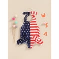thumbnail image 3 of Suealasg Toddler Girls 4th of July Swimwear Sleeveless Star Stripe Print Tie-Up Halter Ruffled Swimsuits 1T 2T 3T 4T 5T 6T Kids Girls Summer Bathing Suits, 3 of 7