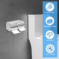 thumbnail image 2 of HLONK Double Roll Toilet Paper Holder Dispenser Toilet Paper Dispenser Wall Mount  Double (2 Roll) Locking Toilet Paper Holder Compact Two Roll  Side by Side Design Tissue Paper Dispenser, 2 of 10