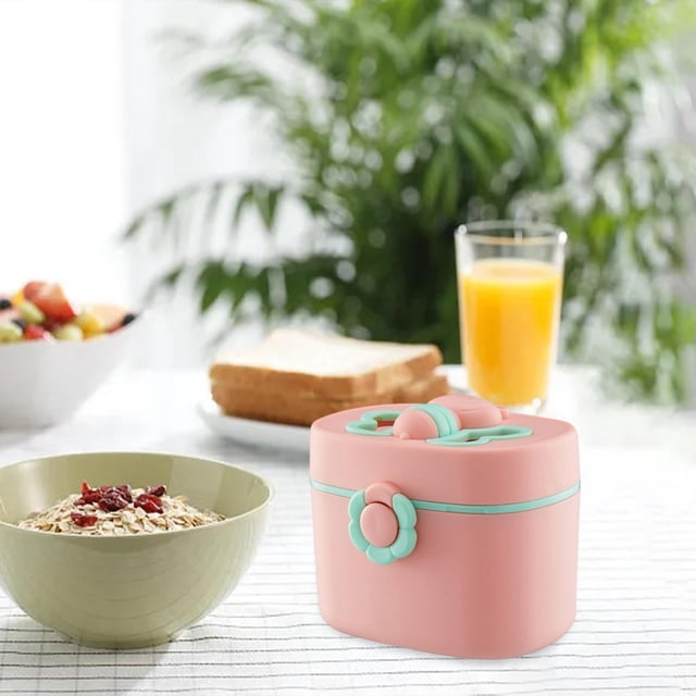 Dispensador de fórmula para bebés Estuche portátil para refrigerios para con asa de transporte Caja de almacenamiento de alimentos pequeño Hugo Dispensador de fórmula