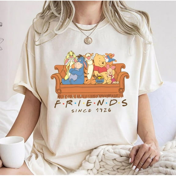 Vintage Disney Winnie The Pooh Friends Shirt, Pooh Since 1962 Tshirt, Pooh And Friends Tee,Sand Color,Size XL