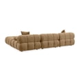 thumbnail image 4 of Calliope Cafe Au Lait Performance Velvet 4-piece Modular Sectional, 4 of 6