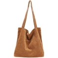 thumbnail image 1 of Bolso de hombro de pana para mujer Bolso retro de gran capacidad Sincero Hogar, 1 of 2