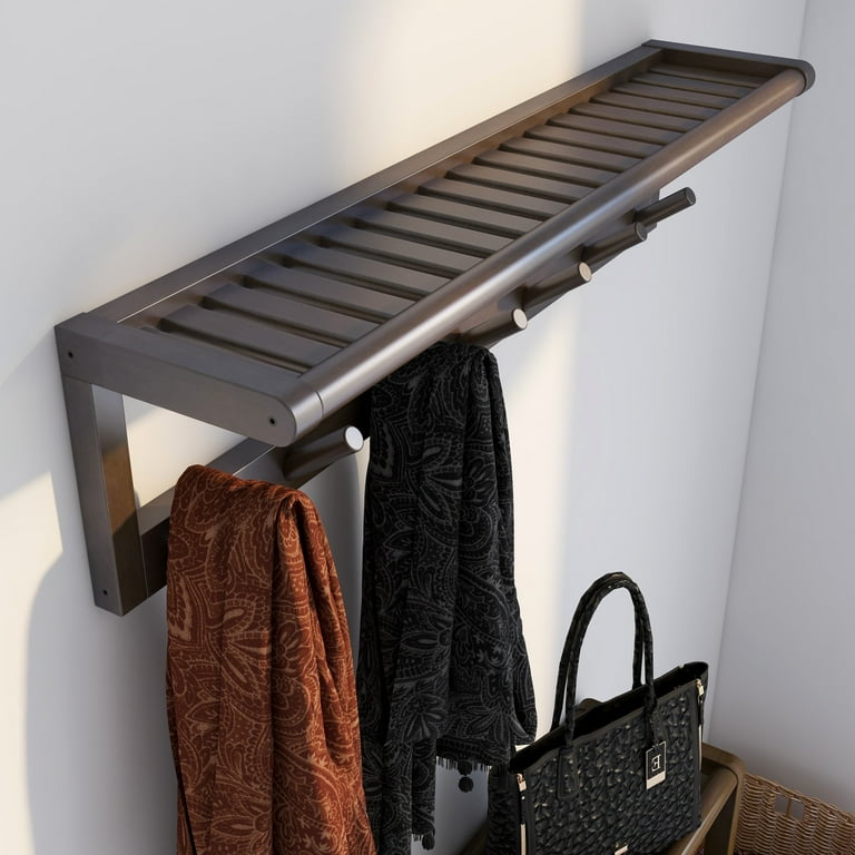New Ridge Home Goods Abingdon Wall Mounted Coat Rack 8