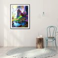 thumbnail image 3 of Cuadros Decorativos Kit de pintura de diamante 5D DIY Montañas Aguas Taladro redondo completo Mosaico Imagen Arte Likrtyny embutido en tela, 3 of 9