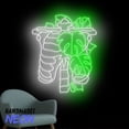 thumbnail image 2 of Handmadetneonsign Floral Skeleton Monstera Neon Sign, Monstera Led Sign, Monstera Store Wall Decor, Flower Shop Art 79226, 2 of 5