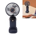 thumbnail image 4 of Portable Handheld Fan USB Rechargeable 5 Speeds Digital Display, Ajustable, Lightweight Mini Fan with Base, for Outdoor Indoor, 4 of 7