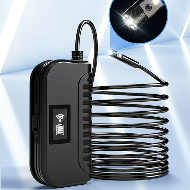 COFEST Dual Lens Wireless Endoscope, 1080P Scope Camera with 6 LED Lights, 0.31In Lens Video HD Inspection Camera, for android & IOS Smart Phone Black