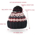 thumbnail image 7 of Diufon Women's Plush Warm Hat Ladies Winter Windproof Vintage Pattern Knitted Wool Hats Fleece Lined Ski Cap, 7 of 7