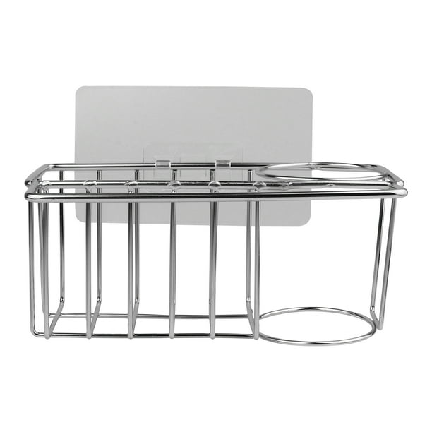 GOOHOCHY 1 cesta de acero inoxidable para escurridor de líquidos, esponja y trapo (plateada)