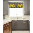 thumbnail image 5 of Kitchen Cafe Valance Curtain for Small Windows,Farmhouse Yellow Sunflowers Floral Rod Pocket Short Valances Mottled Rustic Wooden Plank Window Treatment Panel for Living Room/Bedroom/Bathroom,42x12in, 5 of 9