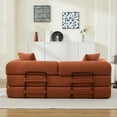 thumbnail image 2 of Sofa Bed Folding Sofa Bed, 78.5" Convertible Couch Bed with 2 Pillows, Fold Out Couch, Foam Spring Floor Mattress, Futon Couch for Living Room, Office, Apartment,Convertible Sofa Bed, 2 of 19