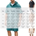 thumbnail image 2 of Maqroz Mens 2 Piece Outfits Short Sleeve Half Zip Hooded Pullover Shirts Drawstring Shorts Casual Athletic Activewear Summer Lightweight Windbreaker Tracksuits, 2 of 4