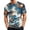 Blue, variant on Halloween Shirts for Men Short Sleeve Crew Neck Bat Print Pullovers Causal Loose Funny T Shirts, S