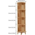 thumbnail image 5 of FETCOI 360° Rotating Bookshelf Wood Bookcase Storage Shelf Freestanding Display Rack 4 Tiers, 5 of 9