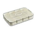 thumbnail image 4 of Fridge Organizer Bin Removable Portable Appetizer Platter for Cafes Home Nut White 4 grid, 4 of 8