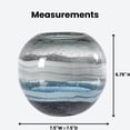 thumbnail image 4 of Torre & Tagus Andrea Handmade Swirl Glass Sphere Vase for Home Decor Living Room Centerpiece & Home Office, Blue, 4 of 4