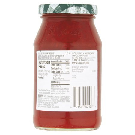 Smucker's Sugar Free Preserves Strawberry, 12.75 oz