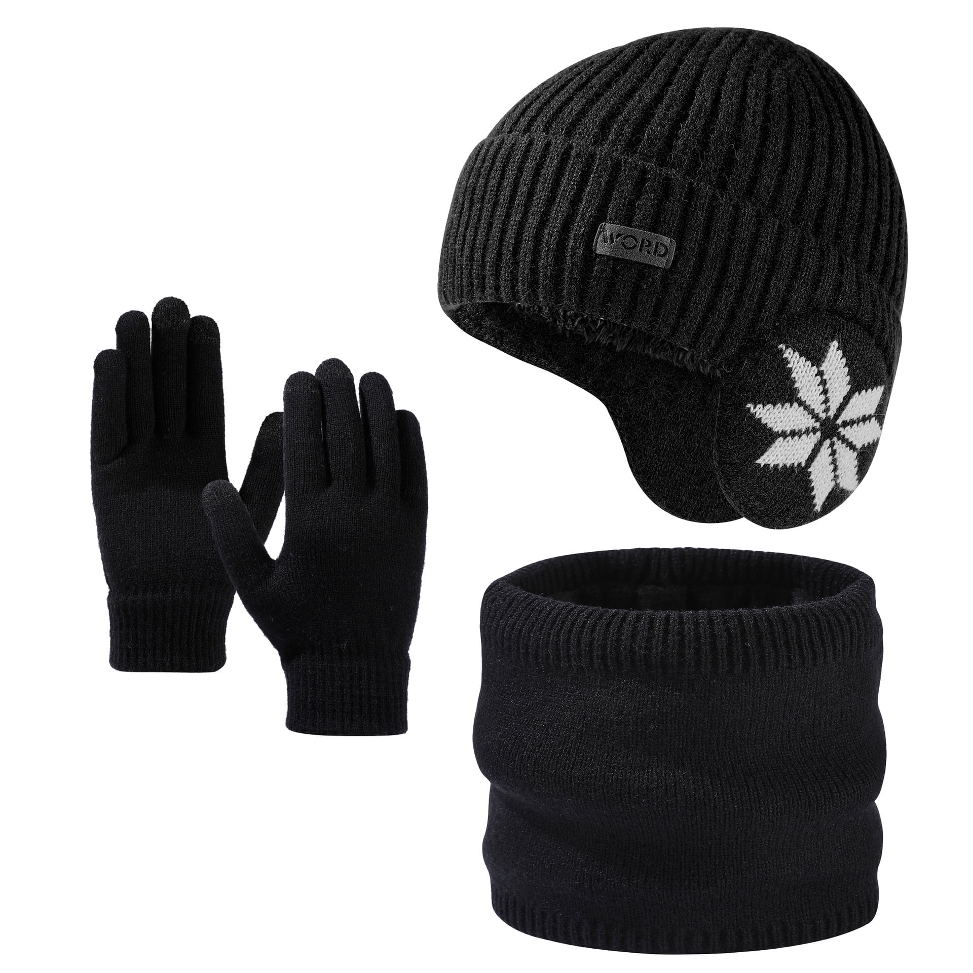 JUICY COUTURE★ Knitted hat JC259 Juicy Couture Womens Cable Knit Hat, Gloves & Scarf 3-Piece