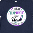 thumbnail image 4 of Inktastic Suicide Prevention- I Wear Teal and Purple for My Uncle Boys or Girls Baby T-Shirt, 4 of 5