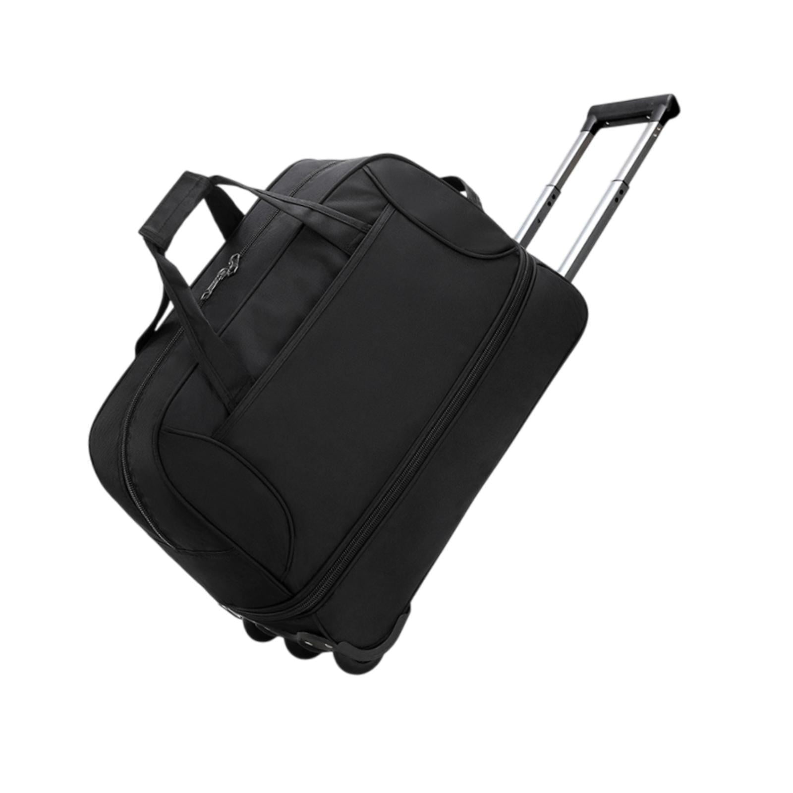 Wzmzjy Rolling Duffel Bag with Wheels Handbag Multifunctional Large Capacity Storage Black