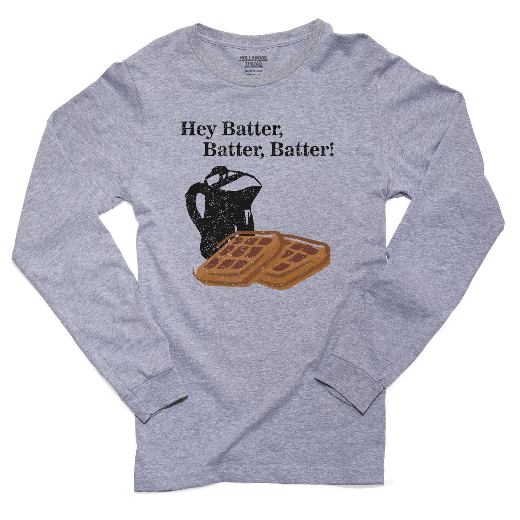 Waffles & Syrup - Hey Batter Batter - Funny Baseball Breakfast Men's ...