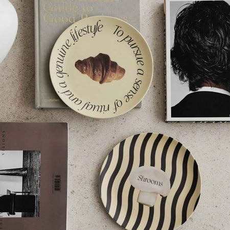 

7.8 /9.8 Bamboo Fiber Tableware Dinnerware Plates Bamboo Fiber Plate Salad Plate Round Plates Fall prevention