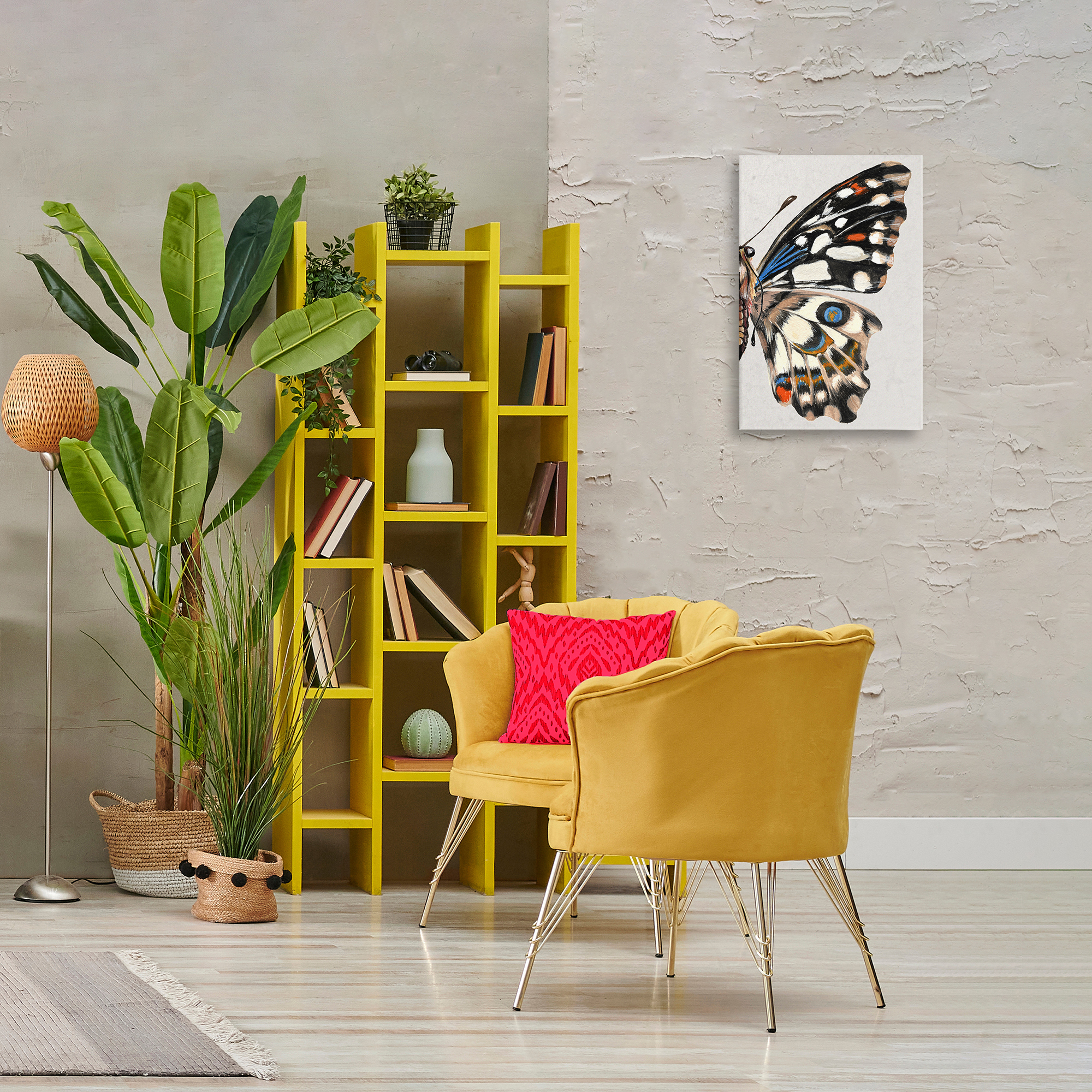 Stupell Industries Butterfly Wing with Spots Animals & Insects Painting Gallery Wrapped Canvas Art Print Wall Art, 16 x 24