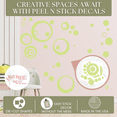 thumbnail image 3 of Wall Vinyl Sticker Decal Circles, Rings, Dots 25+pc 11in Large Home Decor, Celadon Green, 3 of 5