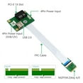 thumbnail image 4 of PCIE Riser NGFF M.2 Key A/E to PCI-E Express X1+USB Adapter Riser Card with FPC Cable 4Pin Power Supply Cable, 4 of 7