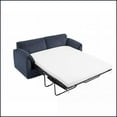 thumbnail image 4 of 79.13-Inch Modern Corduroy Sleeper Sofa Bed | Blue | Cushion Back | Living Room Pull Out Futon Couch, 4 of 15