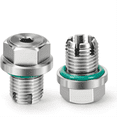 thumbnail image 2 of M12-1.5 X 15mm Oversize Piggyback Oil Drain Plug, Stainless Steel Self Tapping Oil Pan Thread Repair Kit, 2 of 7
