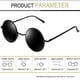 thumbnail image 3 of Gafas de sol redondas polarizadas Joopin, gafas de sol circulares con protección UV para hombre y mujer, disfraz de gafas de sol pequeñas (paquete negro simple), 3 of 6