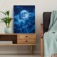thumbnail image 5 of Qisvanset Framed Canvas Wall Art 12x16 Inch Glowing Full Moon Starry Cloud Nature Wall Art, 5 of 5
