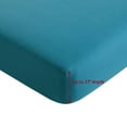 thumbnail image 2 of Marina Decoration Ultra Soft Silky Deep Pocket Solid Rayon from Bamboo Bedding All Season Sheet Set, Teal Color, 2 of 7