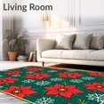 thumbnail image 2 of ODIKA 6'x9' Machine Washable Non-Slip Area Rug, Yuletide Celebration Floor Protection Decorative Welcome High Traffic Rug with Pad, Red, 625426, 2 of 8