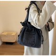 thumbnail image 5 of CHCNHAC Women's Denim Shoulder Bag Fashion Casual Everyday Crossbody Bag for Students and Office Workers Lightweight Durable Black Single Shoulder Handbag, 5 of 6