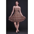 thumbnail image 4 of Bimba Robe Mini Soleil à Taille Smockée pour Femmes Imprimée pour Vacances d'Été Fête-TTTG, 4 of 5