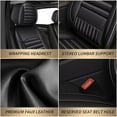 thumbnail image 7 of DIKSOAKR 2 Front Car Seat Cover Fit for Kia Soul 2010-2023: Faux Leather Seat Cushion with Lumbar Support Waterproof Seat Protector Compatible Airbag (Black)-First Row 2 Seats, 7 of 7
