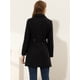thumbnail image 4 of Abrigo de invierno para mujer Cuello de piel sintética Abrigo largo cálido Negro M, 4 of 6