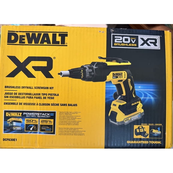 DEWALT 20V MAX Drywall Screw Gun, Battery and Charger Included (DCF630E1)