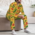 thumbnail image 7 of Balery Colorful Vegetables Pattern Pajama Sets for Men Long Sleeve 2 Piece Sleepwear Loungewear Sets Soft PJ's with Pockets Long Sleeve Comfy Pj Sets-XX-Large, 7 of 7