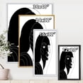 thumbnail image 4 of Designart 'Retro Black and White Minimal Portrait of Young Girl' Modern Framed Canvas Wall Art Print, 4 of 5
