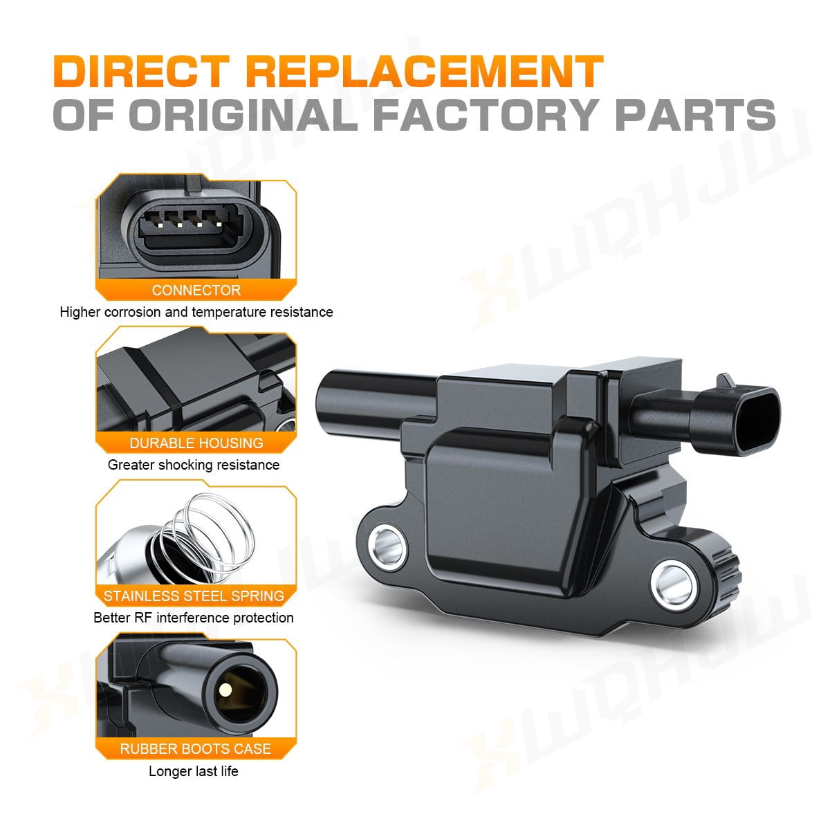 UF413-High Performance Ignition Coil & Spark Plug & Wire For Chevy GMC 5.3L 6.2L