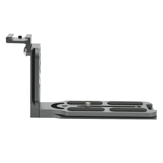 L Shape Quick Release Plate with Hot Shoe Mount, Metal Vertical Horizontal Switching Tripod Compatible with for Hydraulic Ballhead SLR Camera