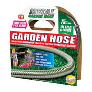 Harvest Direct 6584940 0.625 x 75 ft. Metal As Seen on TV Stainless Steel Garden Hose, Silver