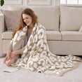 thumbnail image 2 of Joyfy Sand Leopard Knitted Throw Blanket 50x60 Inches, Cozy Soft Throw for Couch, Bed, Sofa - Cute Aesthetic Room Decor and Gift for Women, Mom, Girls, Mothers Birthday, 2 of 10