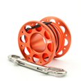 thumbnail image 1 of Keep Diving Aluminium Spool Reel Polyester Rope Hanging Rotatable Reels Freediving Underwater Accessories with Double End Hook Gold 30m, 1 of 8